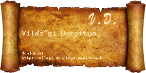 Világi Dorottya névjegykártya